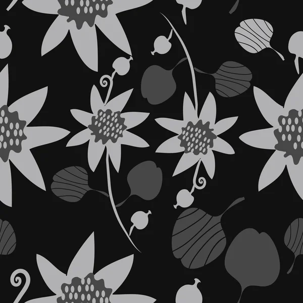 Patrón Floral Sin Costuras Ilustración Vectorial — Archivo Imágenes Vectoriales