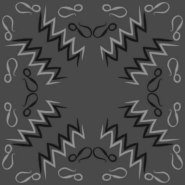 Nahtloses Muster Abstrakter Einfacher Zickzack Ornamente — Stockvektor
