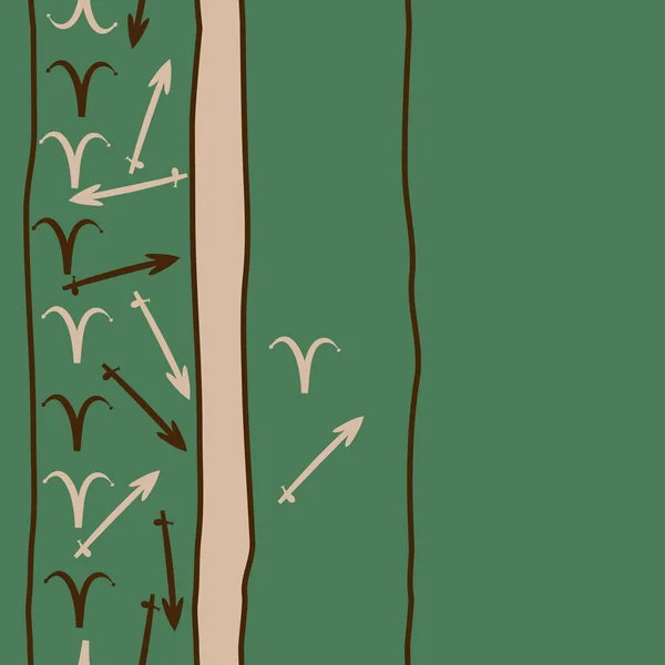 Bezproblemowy Wzór Abstrakcyjnych Prostych Ozdób Zodiakalnych — Wektor stockowy