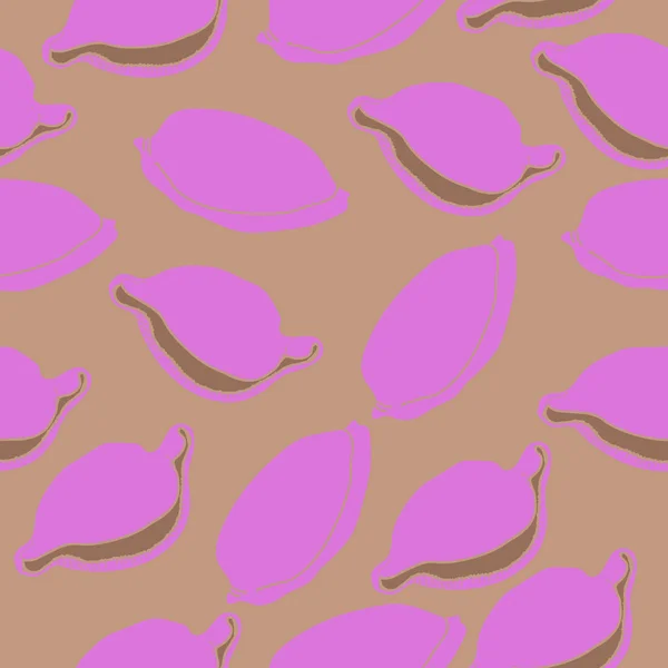 抽象简单贝壳背景的无缝模式 — 图库矢量图片