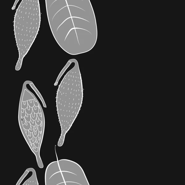 Бесшовный Рисунок Абстрактных Простых Листьев — стоковый вектор
