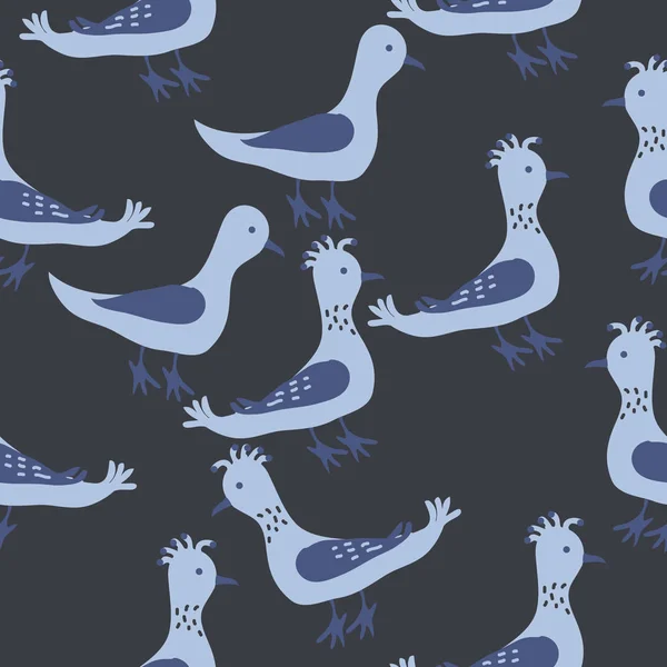 Motif Sans Couture Avec Des Oiseaux Illustration Vectorielle — Image vectorielle