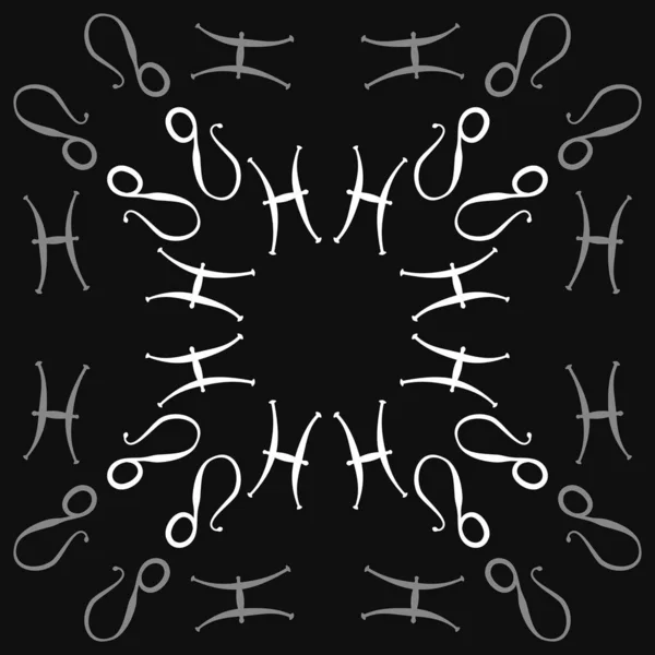 Безшовний Візерунок Знаків Зодіаку Риби Лео Векторні Ілюстрації — стоковий вектор