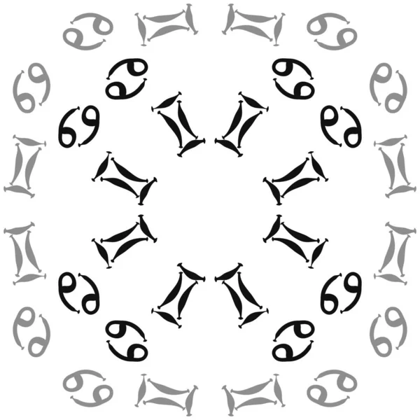 Naadloze Patroon Van Abstract Eenvoudige Zodiac Ornament — Stockvector