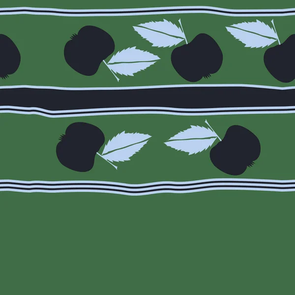 カラフルなリンゴとシームレスな抽象的なパターン — ストックベクタ