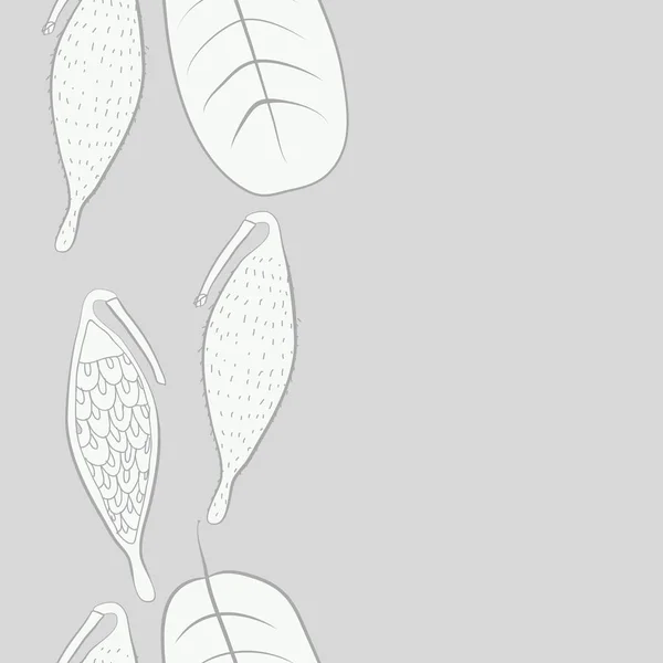 Motif Sans Couture Feuilles Simples Abstraites — Image vectorielle