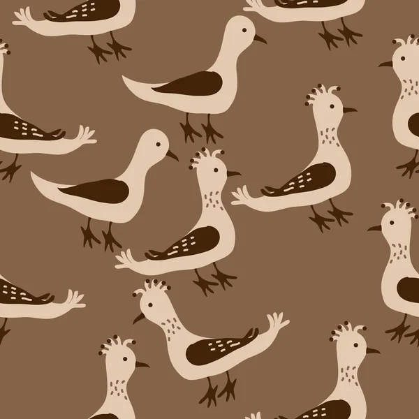 Motif Sans Couture Avec Des Oiseaux Illustration Vectorielle — Image vectorielle