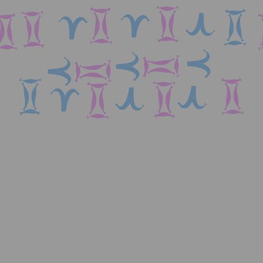 Koç ve İkizler burçları ile dikişsiz desen