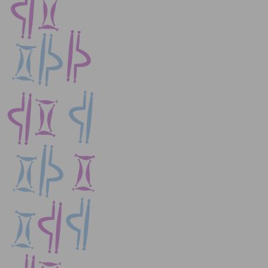 Burçların dikişsiz desen - terazi, İkizler. Vektör çizimi