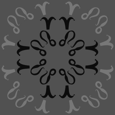 Zodiac Signs ile Dikişsiz soyut desen, vektör illüstrasyon
