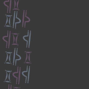 Burçların dikişsiz desen - terazi, İkizler. Vektör çizimi