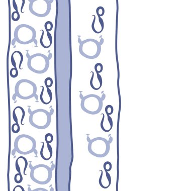 Burç burçları ile dikişsiz soyut desen, Boğa ve Aslan burçları vektör illüstrasyon 