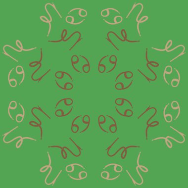 Zodiac Signs Dikişsiz desen. Vektör Illustration