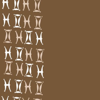 Zodiac Signs ile Dikişsiz soyut desen, vektör illüstrasyon