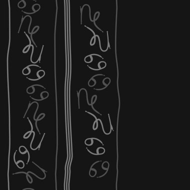 Soyut basit burç süslerinin kusursuz deseni