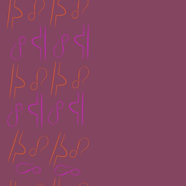 Soyut basit kaligrafi dikişsiz desen