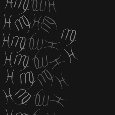 Soyut basit kaligrafi dikişsiz desen