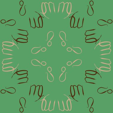 Soyut basit zodyak süsleme Dikişsiz desen