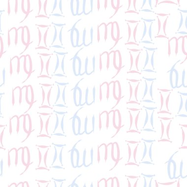 burç işaretleri ile dikişsiz desen, vektör illüstrasyon 