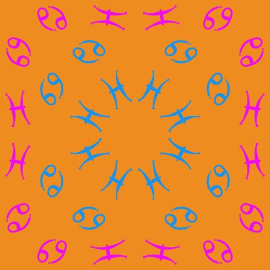 Soyut basit zodyak süsleme Dikişsiz desen