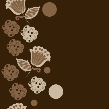 Soyut basit çiçeklerin kusursuz deseni