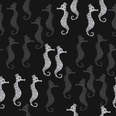 Seahorses desen renkli vektör Illustration