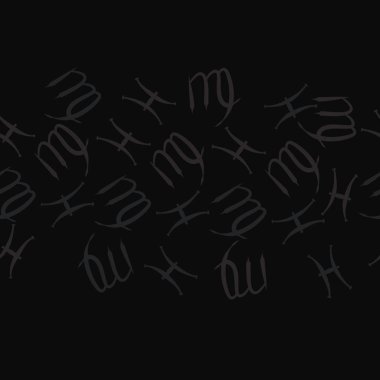 Zodiac Signs Dikişsiz desen. Vektör Illustration