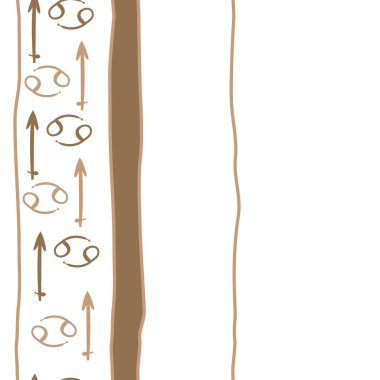 Zodiac Signs deseni, karalama, kopya alanı