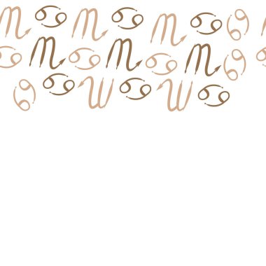 desen arka plan, Burç işaretleri ile vektör deseni 