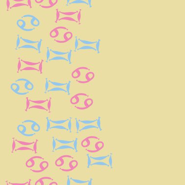 desen arka plan, burçlar ile soyut vektör illüstrasyon 