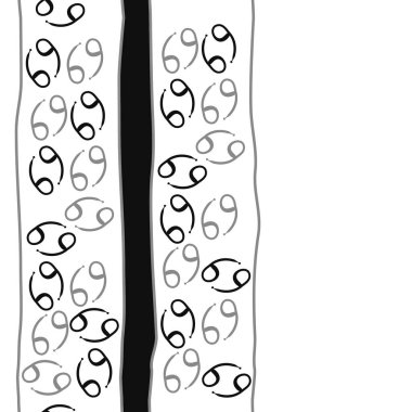 Zodiac Signs Dikişsiz desen. Vektör Illustration