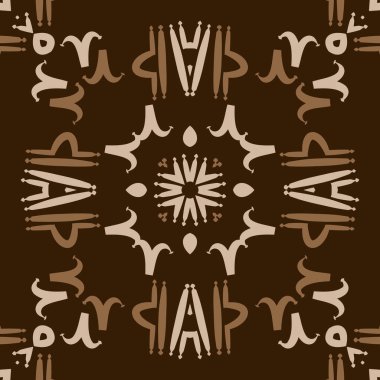 Zodiac Signs ile Dikişsiz soyut desen, vektör illüstrasyon