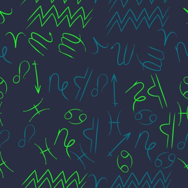 Soyut basit zodyak süsleme Dikişsiz desen