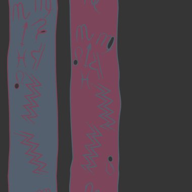 Soyut basit zodyak süsleme Dikişsiz desen