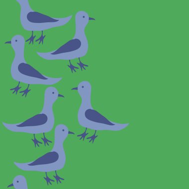 renkli güvercinler desen, sadece vektör illüstrasyon 