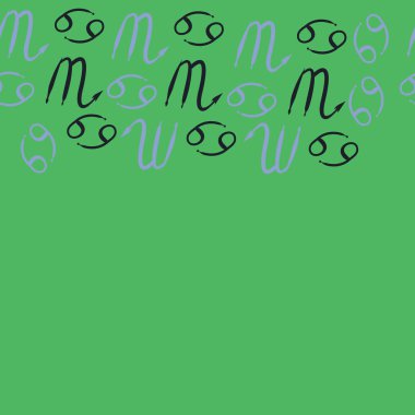 desen arka plan, Burç işaretleri ile vektör deseni 