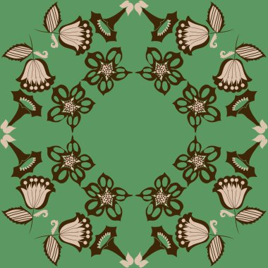 Kusursuz çiçek deseni, vektör çizimi