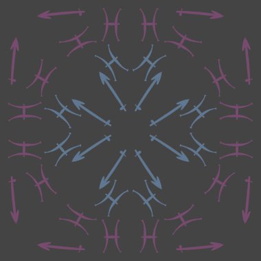 Zodiac Signs Dikişsiz desen. Vektör Illustration