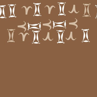 Koç ve İkizler burçları ile dikişsiz desen