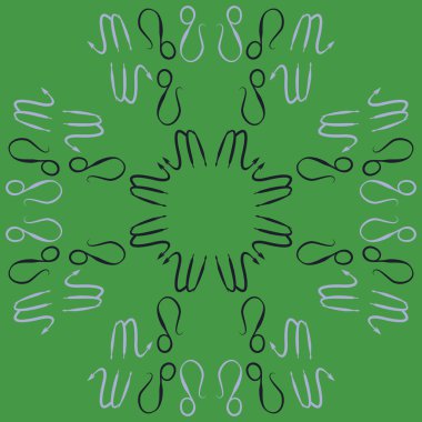 Soyut basit zodyak süsleme Dikişsiz desen