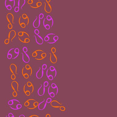 Zodiac Signs ile Dikişsiz desen, vektör illüstrasyon