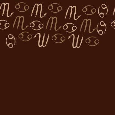 desen arka plan, Burç işaretleri ile vektör deseni 