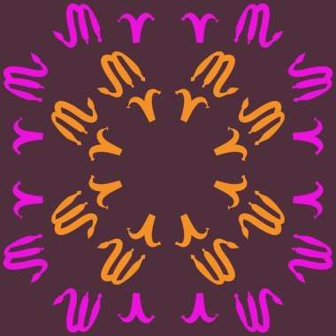 Soyut basit zodyak süsleme Dikişsiz desen