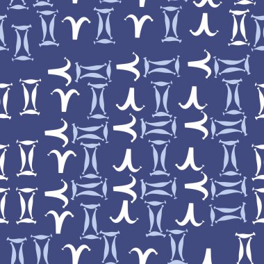 Koç ve İkizler burçları ile dikişsiz desen