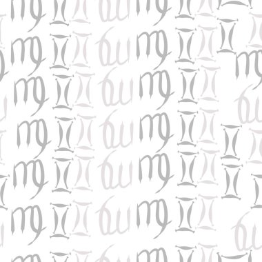 burç işaretleri ile dikişsiz desen, vektör illüstrasyon 