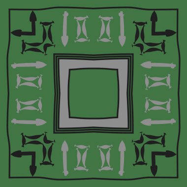 Burçların dikişsiz desen - yay, İkizler. Vektör çizimi