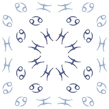 Soyut basit zodyak süsleme Dikişsiz desen