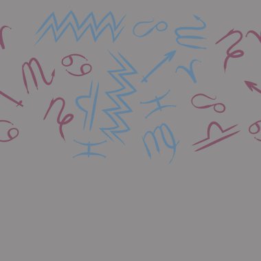 Soyut basit burç süslerinin kusursuz deseni