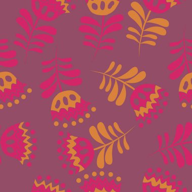 Kusursuz çiçek deseni, vektör çizimi