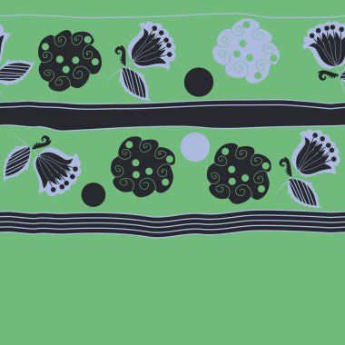 Dikişsiz soyut renkli çiçek deseni